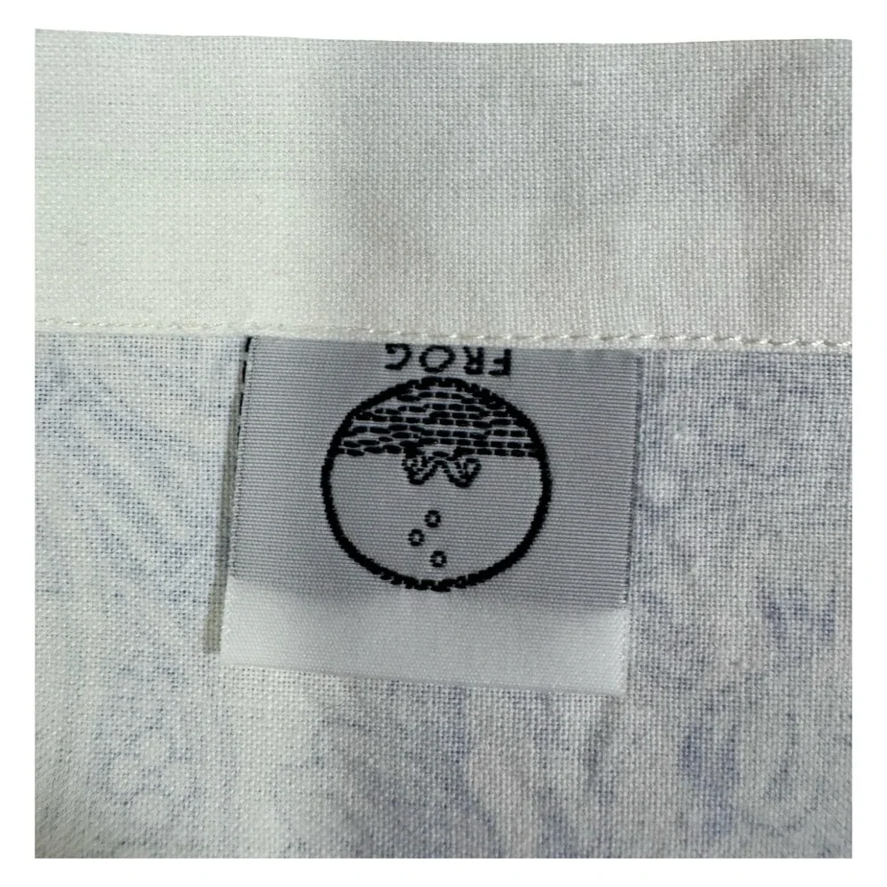 Frog Blue White Cotton Napkins Set of 2 Floral‎ Paisley Toile 20x20 Square